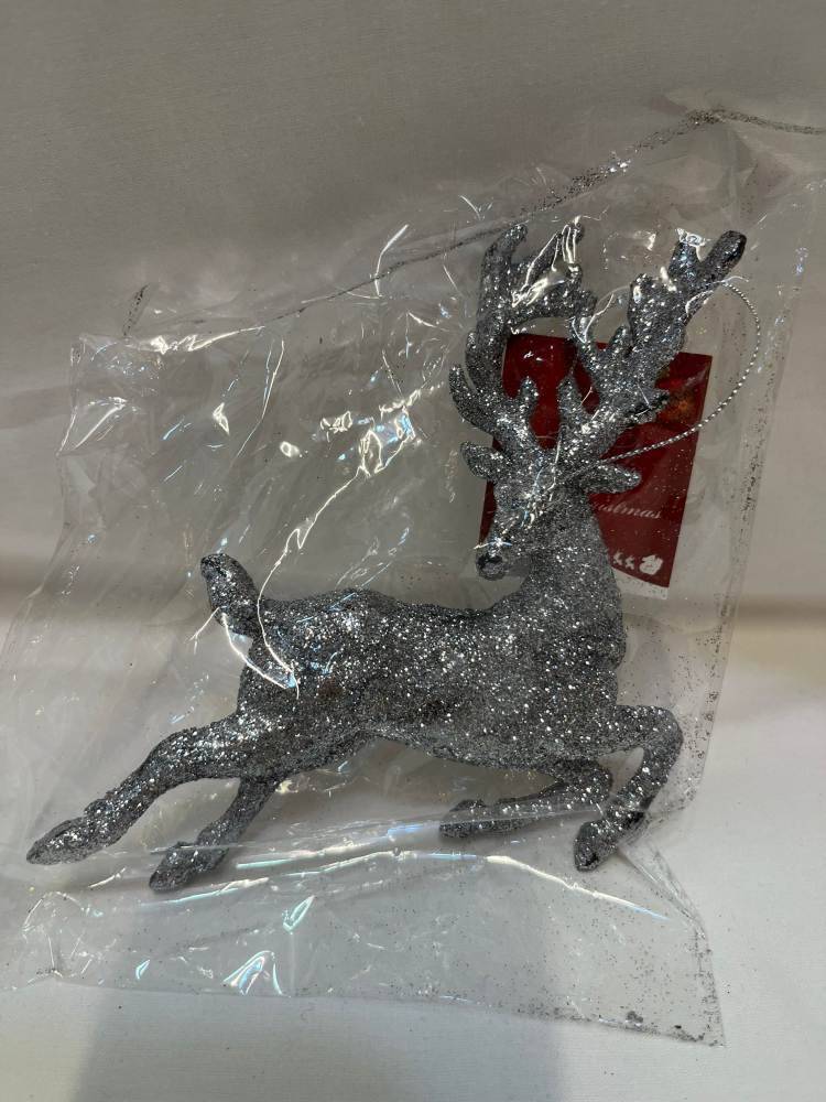 Geyik Figür Gümüş Renk 16 cm ORC-25504/16 S - 1