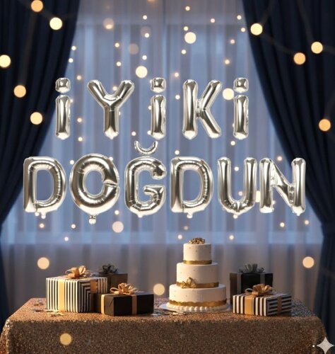 Iyıkı Dogdun Gümüş Renkl Folyo Balon FOL-IYKI/ GUMUŞ - 