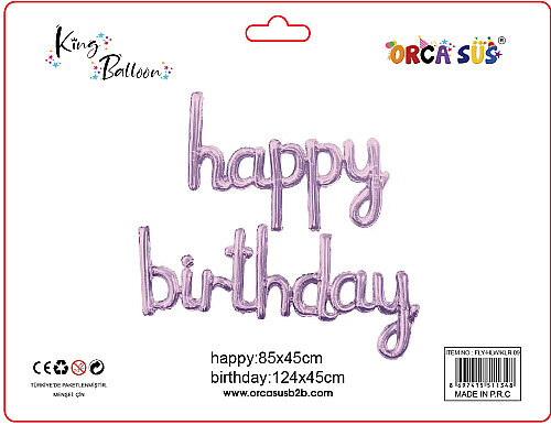 Kalıgrafik Happy Bırtday balon Lıla FLY-HPY/09 - 